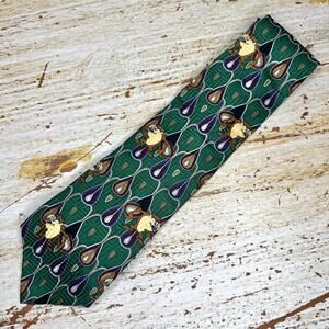VTG 1997 Warner Bros Looney Tunes Tasmanian Devil Pointed Neck Tie One Size